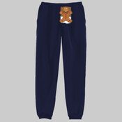 Gingerbread Man With Tartan Plaid Background