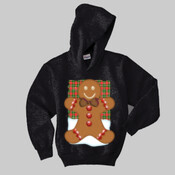 Gingerbread Man With Tartan Plaid Background