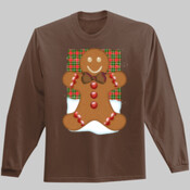 Gingerbread Man With Tartan Plaid Background